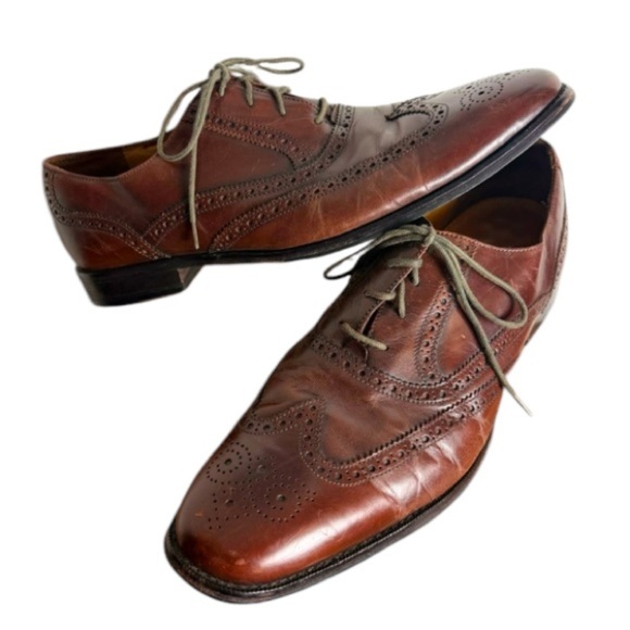 Cole Haan Nike Air Leather Wingtip Loafer Oxford Color Mahagony 12M Style C08354 - Picture 1 of 13